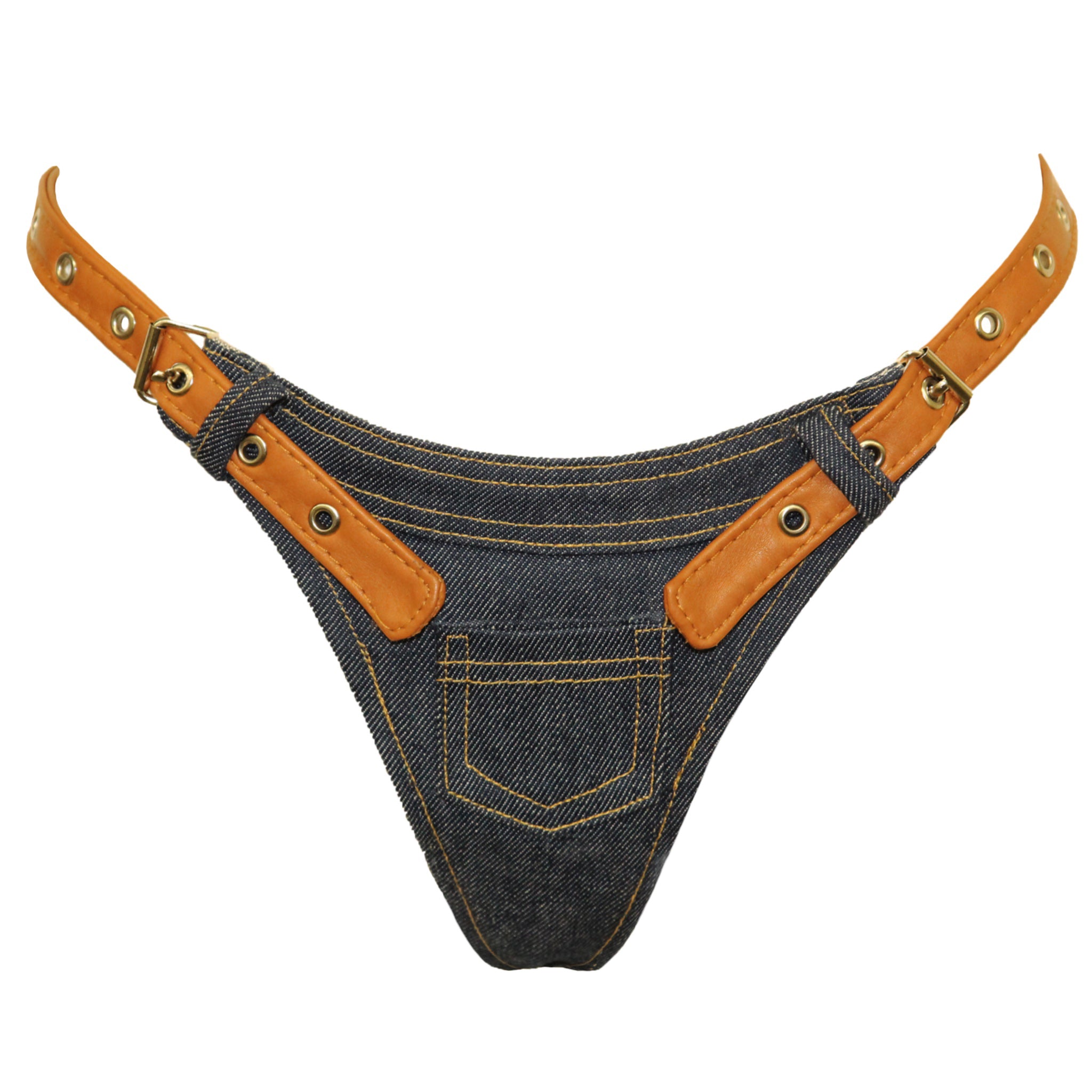 Denim & Leather Bottom